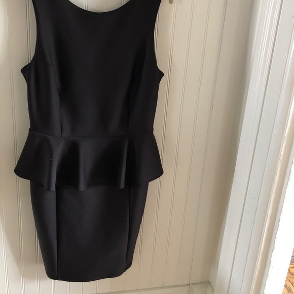 Topshop Peplum Dress - black cocktail dress - Picture 1 of 4